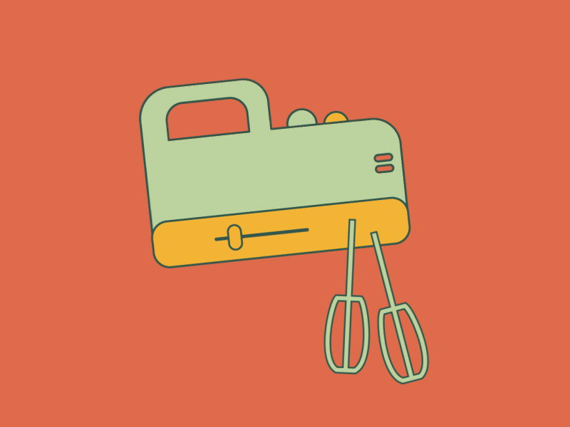 Mixing with mixing whisks 2d animation cooking design illustration mixer motion motion graphics