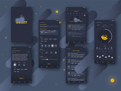 Dreamy Drible 02 app design icon illustration typography ui vector