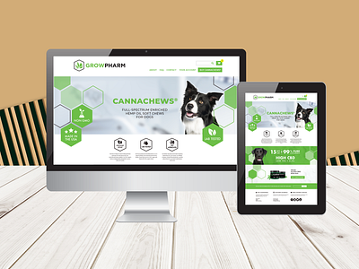 Grow Pharmaceuticals Branding + Website branding branding design cbd ecommerce hemp label design logo pets shopify ui web design