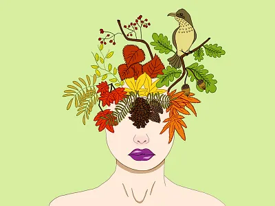 Fall Mama dailyillustration design art drawing dribbble flower mama procreate