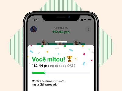 Cartola FC | You Rocked app complexion reduction concept fantasy sports football ios iphone x