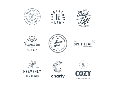 Logo Collection - First Half of 2019 badge badge logo brand brand identity branding design illustration logo logo collection logo design logo designer logos modern monoline typography vector