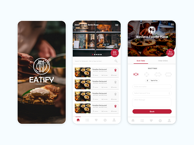 Restaurant Table Booking Online App adobe xd app app design app ui booking app food food app food app ui foodie icon restaurant splashscreen table booking ui ux xd