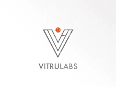 Vitrulabs Logo Concept (WIP) bauhaus branding illustration lettering lettermark logo typography ux vector vintage vitruvian man