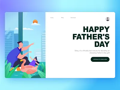 Father's day design illustration ui