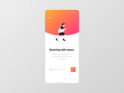 👨🏻‍💻 Illustration | Newsletter Subscription adobexd app clean colorful dailyui dailyui 025 dailyuichallenge design flat illustration madewithxd minimalistic mobile orange red ui ui design ux ux design vector
