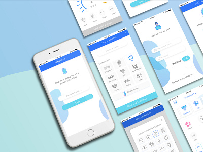 Smart IR Remote application screens app application automotion branding control controller dailyui home control app illustration remote smart app smart home smart home app ui design user interface vector