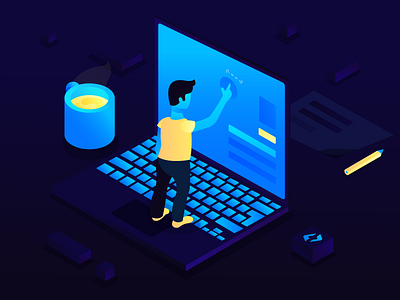 Developer Tools Isometric Illustration adobe illustrator developer tools development flat illustration procreate startup ui character vector