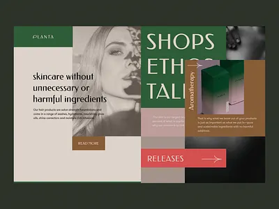 Planta - Home Page animation beauty skincare ui uidesign uiux website website concept