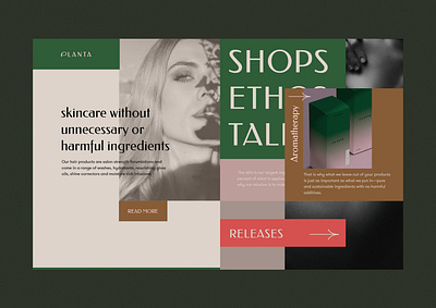 Planta - Home Page animation beauty skincare ui uidesign uiux website website concept