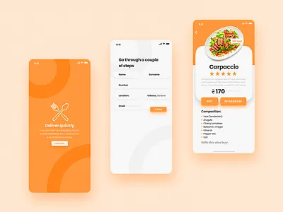 App delivery application app branding design food and drink food app graphic icon ios ios app ios app design lettering minimal mobile ui ui ux ui ux design ux web website white