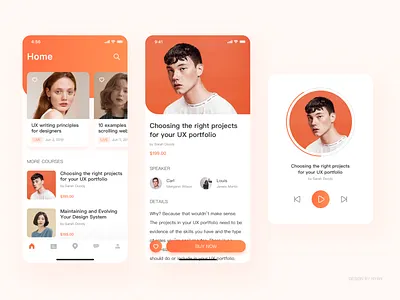 Education App app audio app audio player daily design dribbble education app invite ios iphone music ui