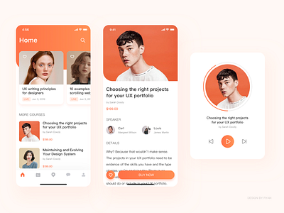 Education App app audio app audio player daily design dribbble education app invite ios iphone music ui