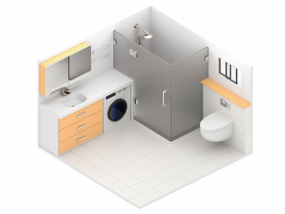 Washroom 3d c4d