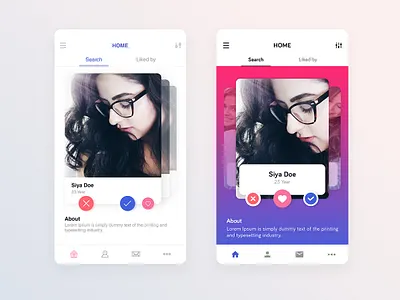 Dating app landing page UI app design ios minimal ui ux