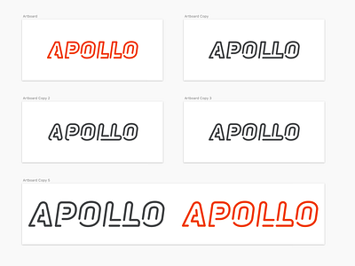 Evolution of Apollo type apollo brand branding identity logo logotype typography