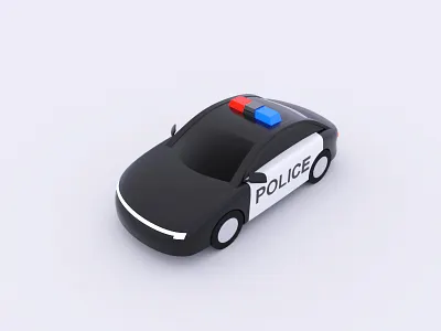 Police car 3d blender c4d car