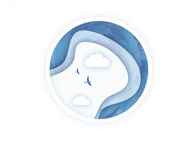 Freebirds 2d bird blue flat illustration illustrator minimal swallow vector