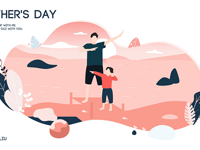 You grow up with me, and I grow old with you. app design illustration ui web website 插图 设计