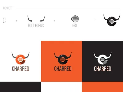 Charred - Concept branding branding agency branding and identity branding concept branding design clean creative agency creative agency australia creative agency melbourne design first shot flat hello dribbble hellodribbble identity illustrator logos minimal typography vector