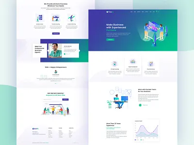 Web Design Exploration For Business agency website business website clean design consulting corporate website creative design exploration gradient illustration landing page templates ui ux web design website website design