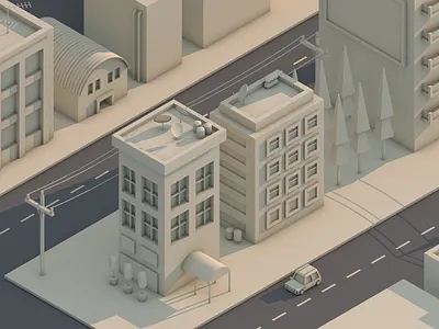 City Rendering 3d c4d city