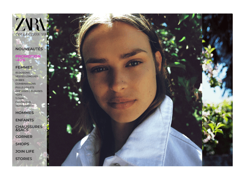 ZARA New UI animation app branding design ui ux web website zara