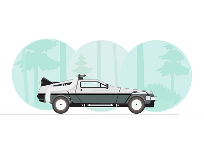 Car and the nature 2 art car design drawing hello dribble illustration nature simple tree vector