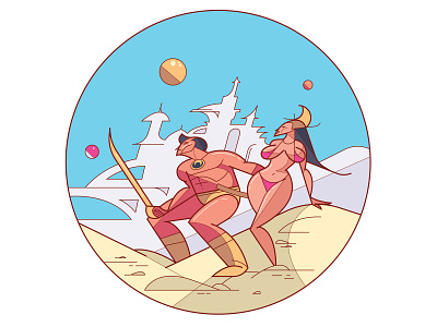 Thuvia, Maid of Mars & The Chessmen of Mars - Frank Farzetta app branding character clean design flat icon identity illustration illustrator infographic ios lineart minimal mobile pictogram ui vector web website