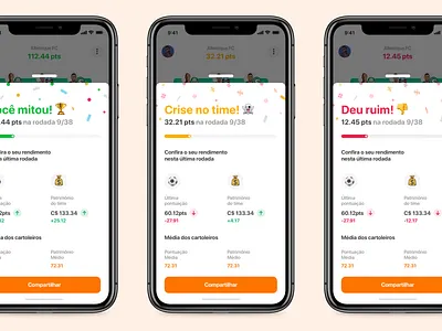 Cartola FC | Summary app complexion reduction concept fantasy sports football ios iphone x ui