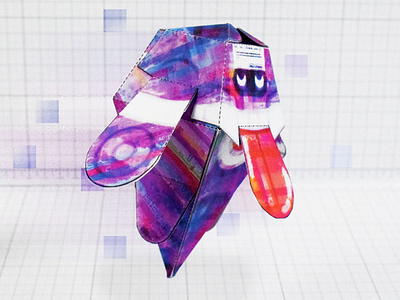 Glitch Ghost Monster Paper Toy