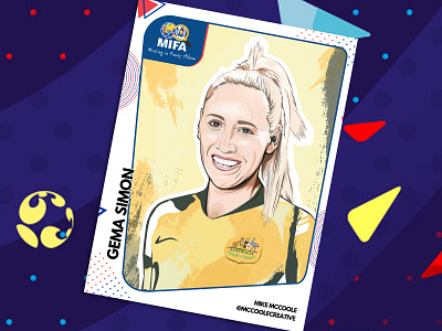 FIFA Women's World Cup France 2019 - Gema Simon (Australia) australia digital art digital illustration dribbble fifaworldcup free gema simon illustration illustrator illustrators matildas shot vector womens football womens soccer