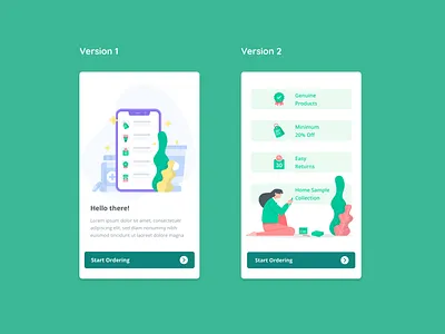 Onboarding screen app icons illustraion medicine mobile onboarding