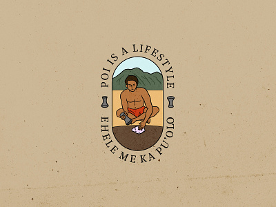 Poi is a Lifestyle design graphic design hawaii illustration logo poi
