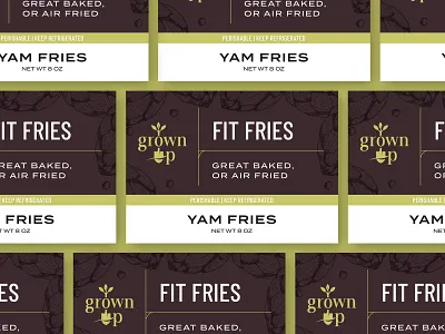 Grown Up Organics - Packaging Labels branding food grown up organics label packaging