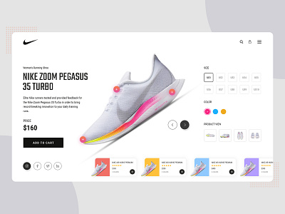 Nike Zoom Shoe Design branding clean creative agency design designers minimal nike nike shoe shoe shoe ui typography ui ui design web design website