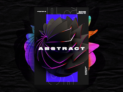 Abstract Holo Poster 3d 61dayposter abstract ae aftereffects branding c4d challenge colorful design everyday gradient graphic design holography illustration nice poster redshift typography ui
