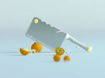 Cleaver c4d chop cleaver fruit slice