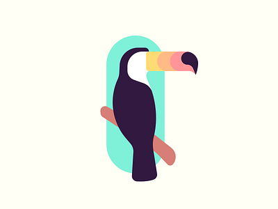 Toucan art beak beautiful bird color colour design feathers icon palm parot shirt t shirt tocan toucan tucan tuocan vector wings zilux