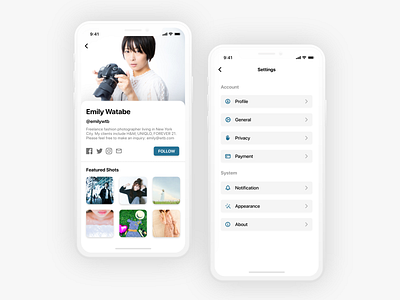 Photo Sharing Platform Settings UI Design dailyui settings ui uidesign uiux uxdesign