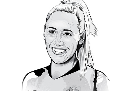 FIFA Women's World Cup France 2019 - Gema Simon (Black & White) australia digital art digital illustration dribbble fifaworldcup gema simon illustration illustrator illustrators matildas shot vector womens football womens soccer