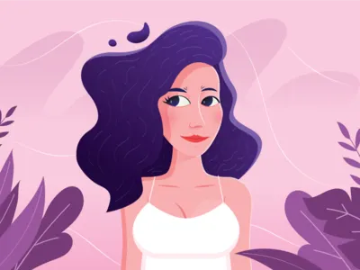 Girlfriend Illustration 2d art branding character design clean design flat illustration illustration art illustrator minimal sketch ui ux vector