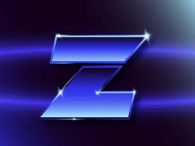 Z 80s gradient letter retro typographic typography