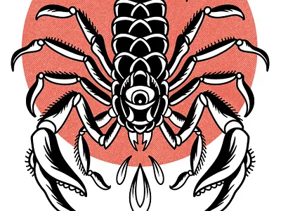 Scorpion Tattoo Flash apparel design classic design illustration logo retro skull traditional tattoo vintage