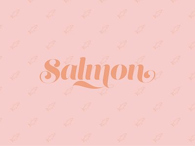 Salmon salmon typogaphy