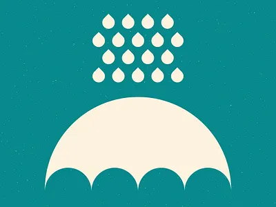 ...But I Like Rainy Days! clean curves design geometric graphic design illustration minimal mod modern rain shape shapes simple swiss vector water