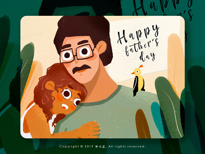 Happy father's day design illustration
