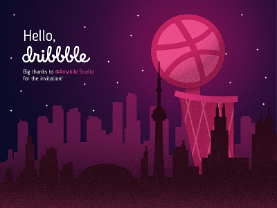 Hello, Dribbble! champion debutshot firstshot graphicdesign illustration invite nba vector