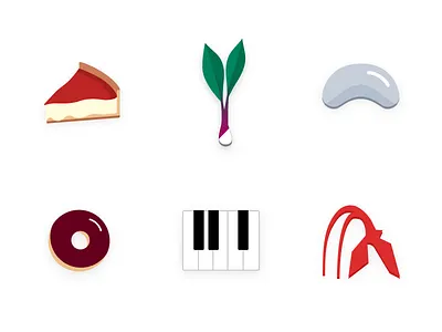 Chicago Icons calder sculpture chicago chicago bean cloud gate deep dish pizza donut piano piano keys ramps