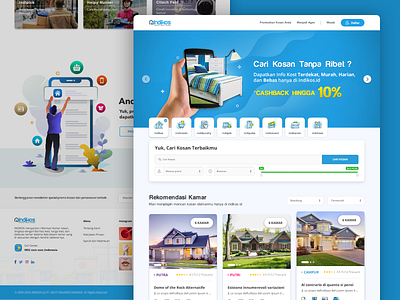 Indikos - Student Boarding House app boarding booking branding concept design home page house indikos indonesian interface lending minimal service services student traveling ui ux web